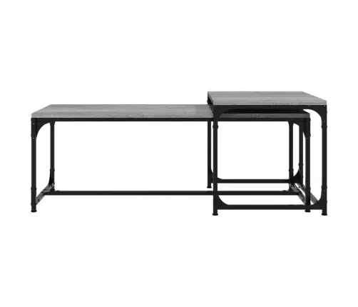 Kafijas Galdiņi, 2 Gab., Pelēki, Inženierijas Koks Vidaxl Kafijas Galdiņi, 2 Gab., Pelēki, Inženierijas Koks Vidaxl