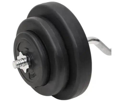 Painutatud Kangi Ja Hantlite Komplekt Ketastega, 60 Kg