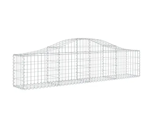 Išlenkti Gabiono Krepšiai, 7Vnt., 200X30X40/60cm Geležis