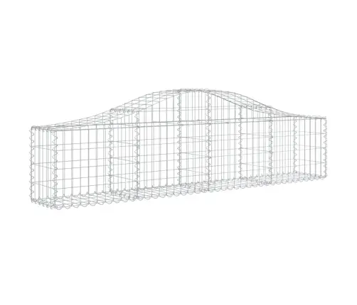 Arkveida Gabiona Grozi, 11 Gb., 200X30X40/60 Cm, Cinkota Dzelzs Vidaxl