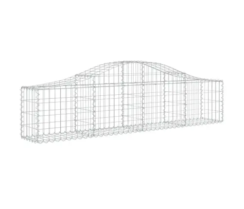 Arkveida Gabiona Grozi, 14 Gb., 200X30X40/60 Cm, Cinkota Dzelzs Vidaxl