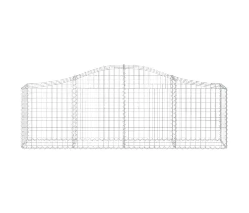 Arkveida Gabiona Grozi, 2 Gb., 200X30X60/80 Cm, Cinkota Dzelzs Vidaxl