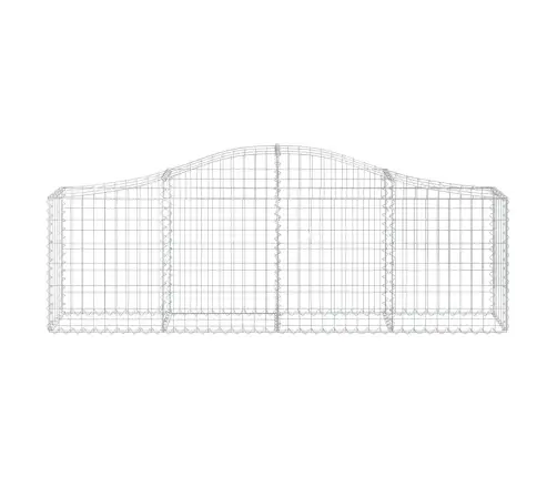 Arkveida Gabiona Grozi, 3 Gb., 200X30X60/80 Cm, Cinkota Dzelzs Vidaxl