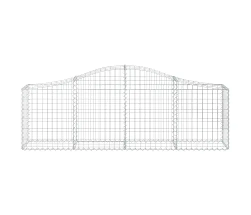 Arkveida Gabiona Grozi, 9 Gb., 200X30X60/80 Cm, Cinkota Dzelzs Vidaxl