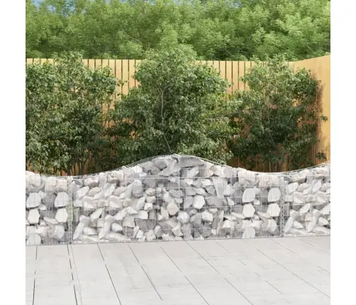 Išlenkti Gabiono Krepšiai, 30Vnt., 200X30X60/80cm Geležis