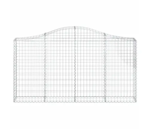 Arkveida Gabiona Grozi, 2 Gb., 200X30X100/120Cm, Cinkota Dzelzs Vidaxl