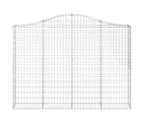 Išlenkti Gabiono Krepšiai, 5Vnt., 200X30X140/160cm Geležis