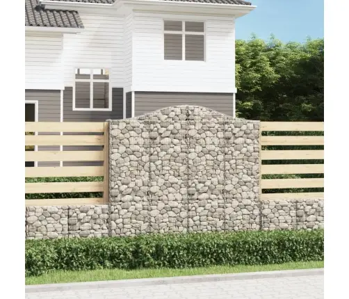 Arkveida Gabiona Grozi, 2 Gb., 200X30X180/200Cm, Cinkota Dzelzs Vidaxl