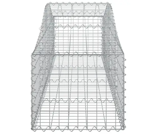 Arkveida Gabiona Grozi, 10 Gb., 200X50X40/60 Cm, Cinkota Dzelzs Vidaxl