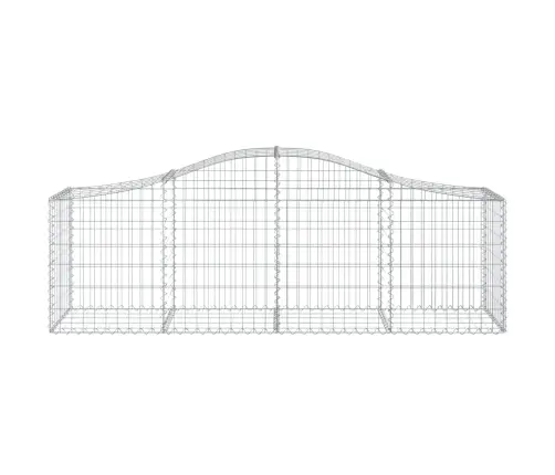 Arkveida Gabiona Grozi, 8 Gb., 200X50X60/80 Cm, Cinkota Dzelzs Vidaxl