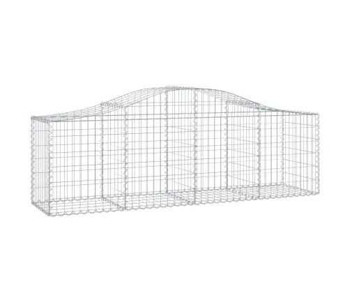 Arkveida Gabiona Grozi, 11 Gb., 200X50X60/80 Cm, Cinkota Dzelzs Vidaxl