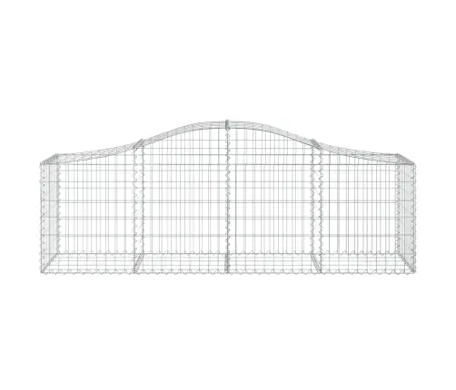 Arkveida Gabiona Grozi, 20 Gb., 200X50X60/80 Cm, Cinkota Dzelzs Vidaxl