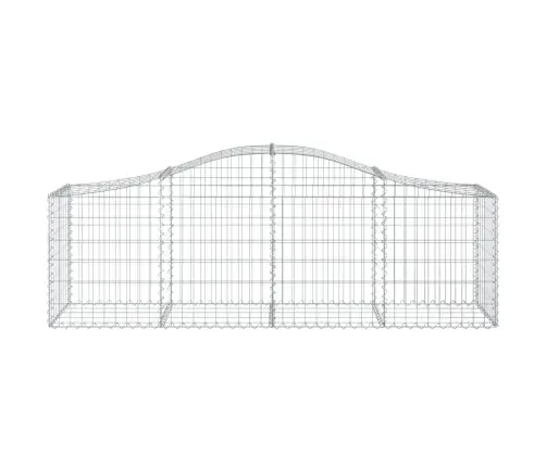 Arkveida Gabiona Grozi, 50 Gb., 200X50X60/80 Cm, Cinkota Dzelzs Vidaxl