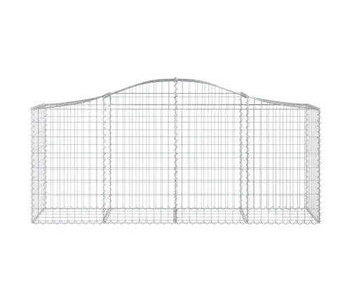 Arkveida Gabiona Grozi, 18 Gb., 200X50X80/100Cm, Cinkota Dzelzs Vidaxl