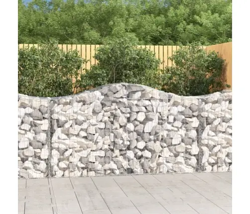 Išlenkti Gabiono Krepšiai, 7Vnt., 200X50X100/120cm Geležis