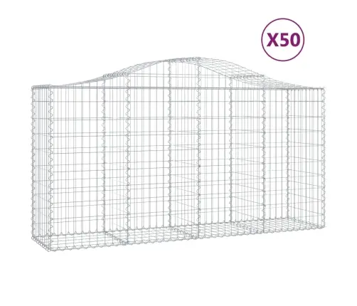 Kaarekujulised Gabioonkorvid 50 Tk, 200X50X100/120 cm Raud