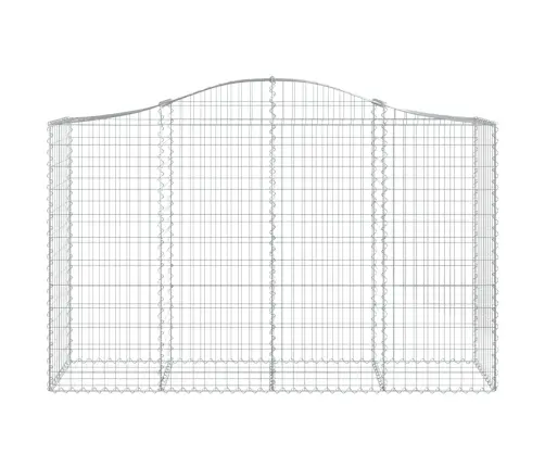 Arkveida Gabiona Grozi, 7 Gb., 200X50X120/140Cm, Cinkota Dzelzs Vidaxl