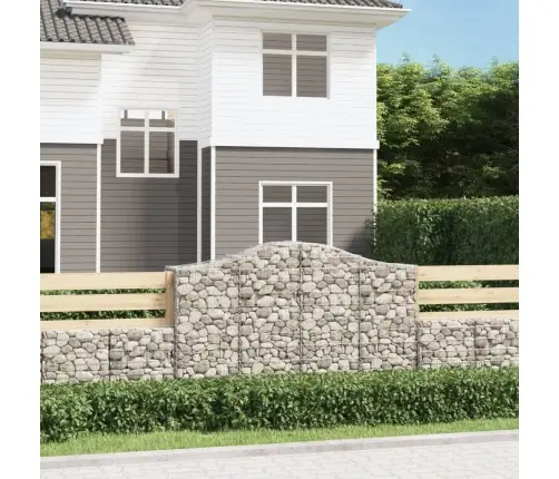 Arkveida Gabiona Grozi, 12Gb., 200X50X120/140Cm, Cinkota Dzelzs Vidaxl