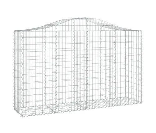 Arkveida Gabiona Grozi, 25Gb., 200X50X120/140Cm, Cinkota Dzelzs Vidaxl