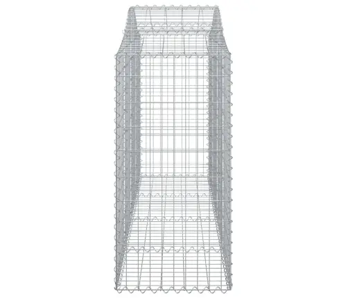 Arkveida Gabiona Grozi, 40 G., 200X50X120/140Cm, Cinkota Dzelzs Vidaxl