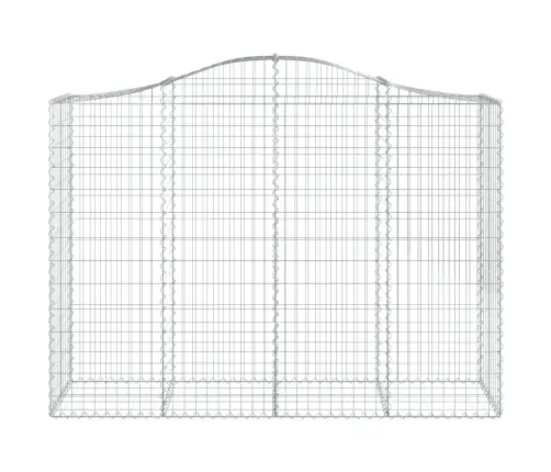 Išlenkti Gabiono Krepšiai, 4Vnt., 200X50X140/160cm Geležis