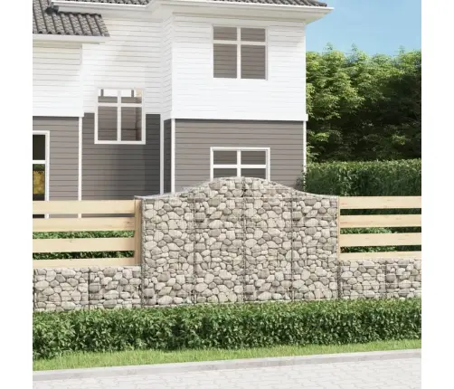 Išlenkti Gabiono Krepšiai, 14Vnt., 200X50X140/160cm Geležis