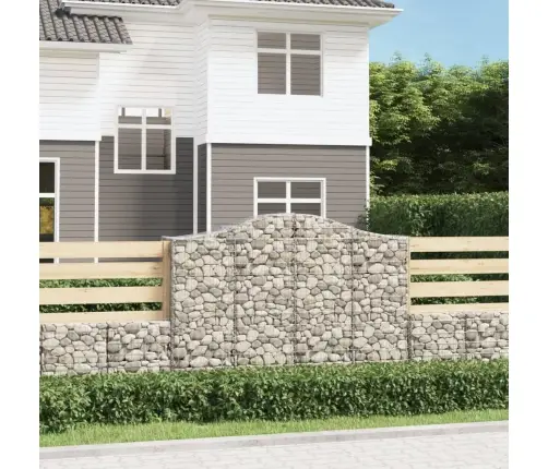 Arkveida Gabiona Grozi, 15Gb., 200X50X140/160Cm, Cinkota Dzelzs Vidaxl