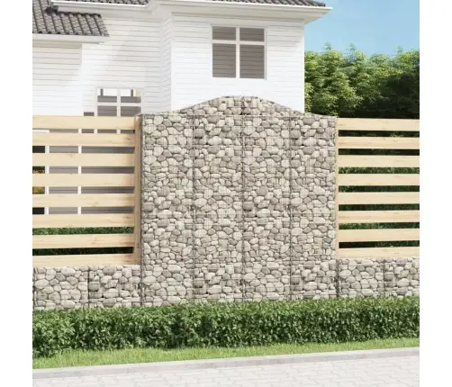 Arkveida Gabiona Grozi, 4 Gb., 200X50X220/240Cm, Cinkota Dzelzs Vidaxl