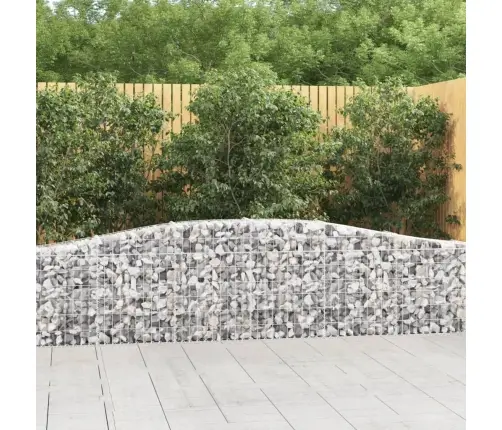 Išlenkti Gabiono Krepšiai, 5Vnt., 400X30X60/80cm Geležis