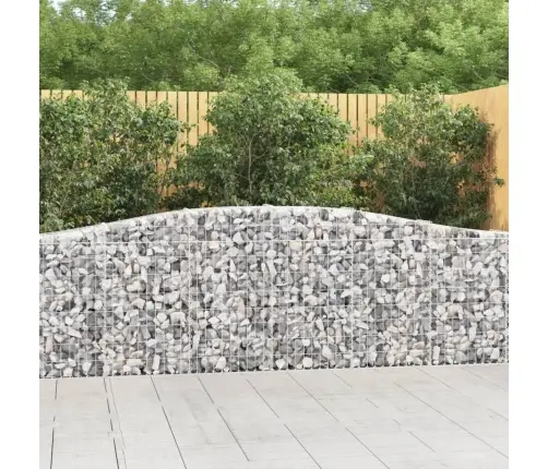 Arkveida Gabiona Grozi, 9 Gb., 400X30X80/100Cm, Cinkota Dzelzs Vidaxl