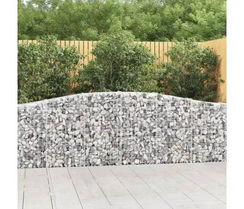 Išlenkti Gabiono Krepšiai, 15Vnt., 400X30X80/100cm Geležis