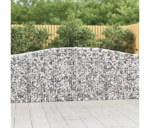 Arkveida Gabiona Grozi, 3 Gb., 400X30X100/120Cm, Cinkota Dzelzs Vidaxl