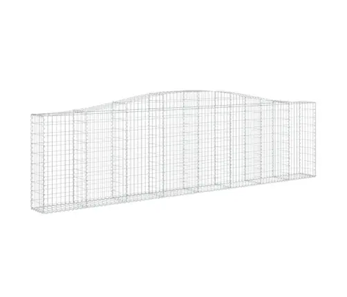 Arkveida Gabiona Grozi, 6 Gb., 400X30X100/120Cm, Cinkota Dzelzs Vidaxl