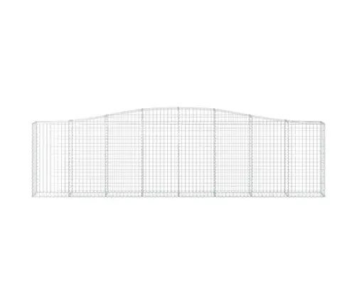 Išlenkti Gabiono Krepšiai, 9Vnt., 400X30X100/120cm Geležis