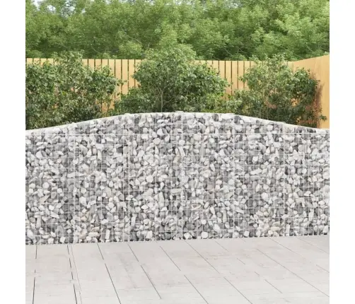 Arkveida Gabiona Grozi, 20Gb., 400X30X100/120Cm, Cinkota Dzelzs Vidaxl