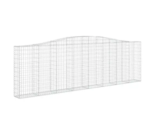 Arkveida Gabiona Grozi, 9 Gb., 400X30X120/140Cm, Cinkota Dzelzs Vidaxl