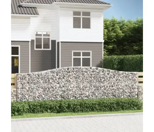 Išlenkti Gabiono Krepšiai, 10Vnt., 400X30X120/140cm Geležis