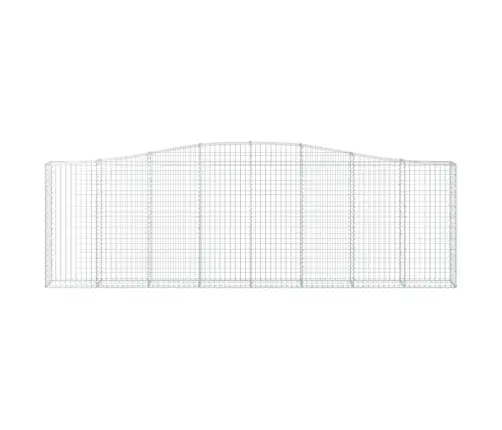 Arkveida Gabiona Grozi, 15Gb., 400X30X120/140Cm, Cinkota Dzelzs Vidaxl