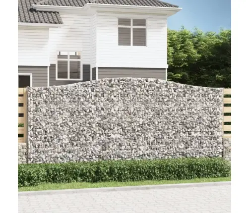 Arkveida Gabiona Grozi, 3 Gb., 400X30X180/200Cm, Cinkota Dzelzs Vidaxl