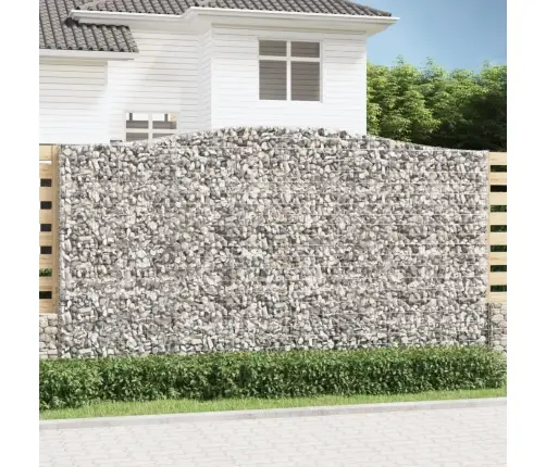 Arkveida Gabiona Grozi, 3 Gb., 400X30X220/240Cm, Cinkota Dzelzs Vidaxl