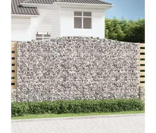 Išlenkti Gabiono Krepšiai, 4Vnt., 400X30X220/240cm Geležis