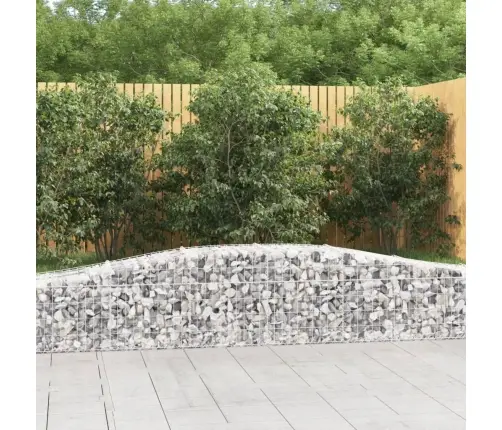 Išlenkti Gabiono Krepšiai, 4Vnt., 400X50X40/60cm Geležis