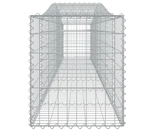 Arkveida Gabiona Grozi, 2 Gb., 400X50X60/80Cm, Cinkota Dzelzs Vidaxl