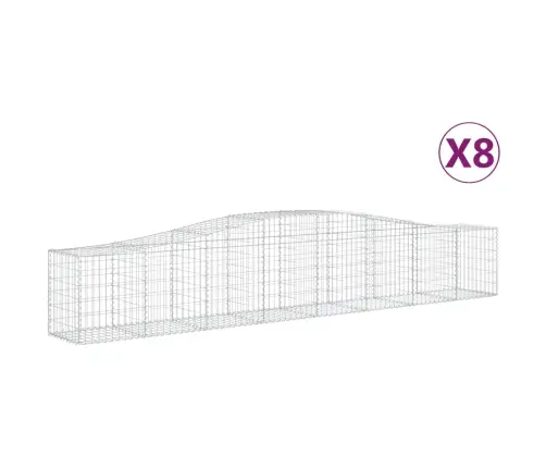 Kaarekujulised Gabioonkorvid 8 Tk, 400X50X60/80 cm Raud
