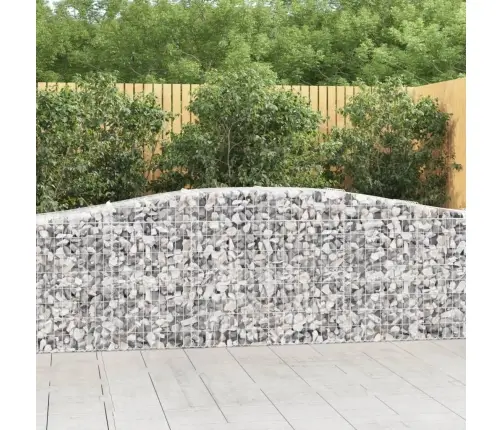 Išlenkti Gabiono Krepšiai, 2Vnt., 400X50X80/100cm Geležis