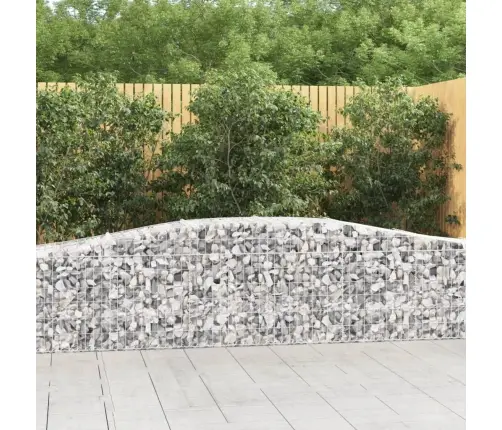 Arkveida Gabiona Grozi, 4 Gb., 400X50X80/100Cm, Cinkota Dzelzs Vidaxl