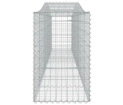 Arkveida Gabiona Grozi, 6 Gb., 400X50X80/100Cm, Cinkota Dzelzs Vidaxl