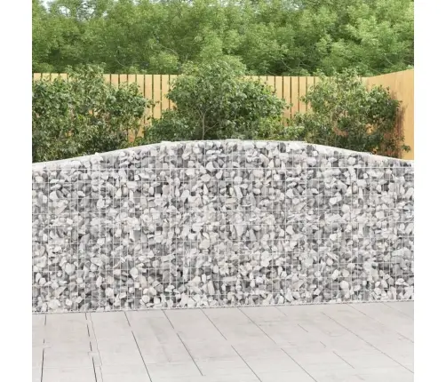 Arkveida Gabiona Grozi, 10Gb., 400X50X100/120Cm, Cinkota Dzelzs Vidaxl