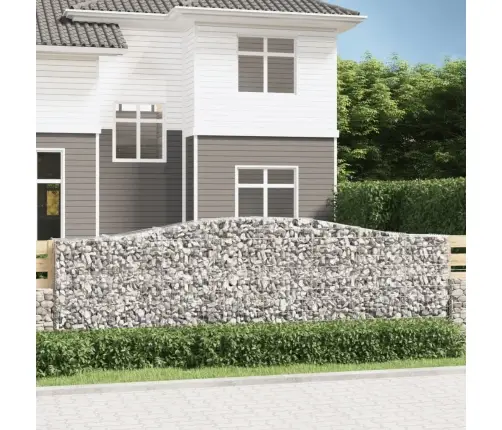 Arkveida Gabiona Grozi, 4 Gb., 400X50X120/140Cm, Cinkota Dzelzs Vidaxl