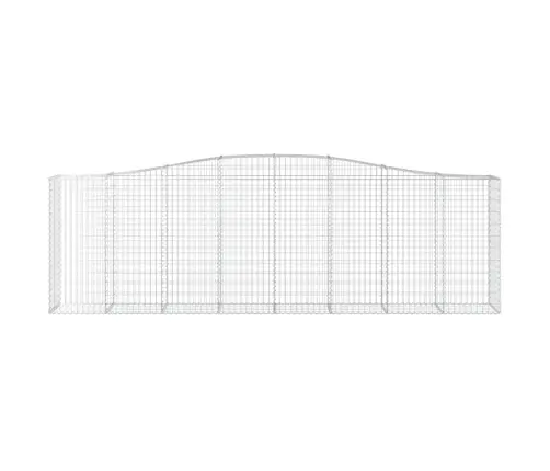 Arkveida Gabiona Grozi, 8 Gb., 400X50X120/140Cm, Cinkota Dzelzs Vidaxl